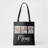 Mom Established Script Black 3 Photo Tote Bag トートバッグ (正面)