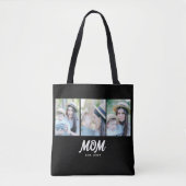 Mom Established Script Black 3 Photo Tote Bag トートバッグ (正面)