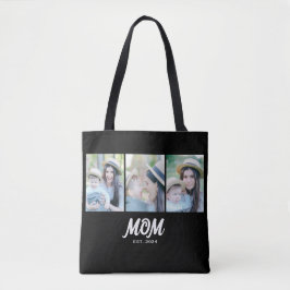 Mom Established Script Black 3 Photo Tote Bag トートバッグ