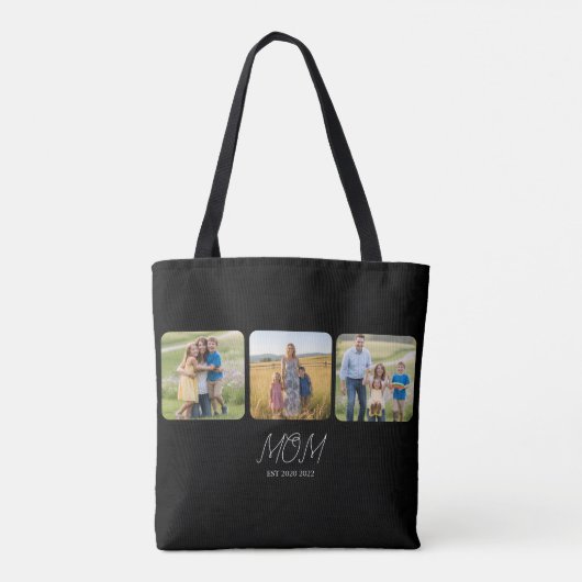 Mom Established Script Black  3 Photo  Tote Bag トートバッグ (裏面)