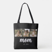 Mom Established Script Black 3 Photos Tote Bag トートバッグ (裏面)