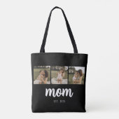 Mom Established Script Black 3 Photos Tote Bag トートバッグ (裏面)