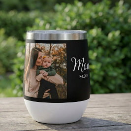 Mom Established Script Black Photo