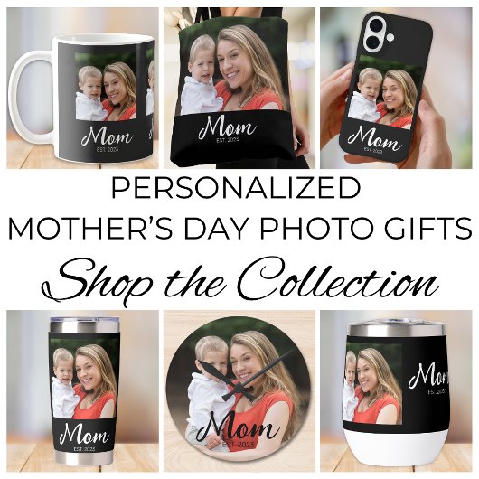 Mom Established Script Black Photo