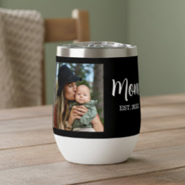 Mom Established Script Black Photo 