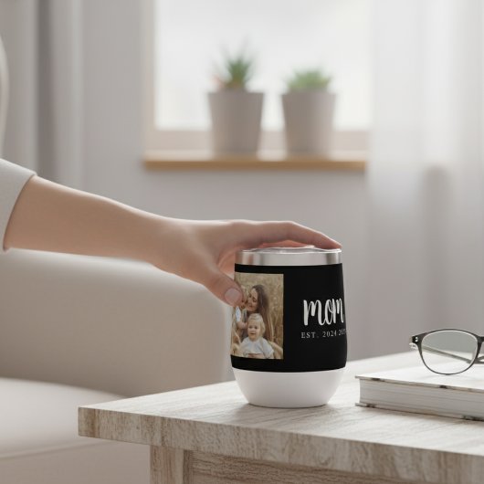 Mom Established Script Black Photo