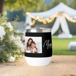 Mom Established Script Black Photo 