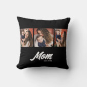 Mom Established Script Black Photo クッション (正面)