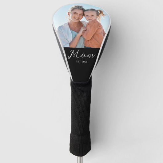 Mom Established Script Black Photo  ゴルフヘッドカバー (正面)