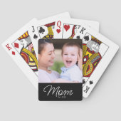 Mom Established Script Black Photo トランプ (裏面)