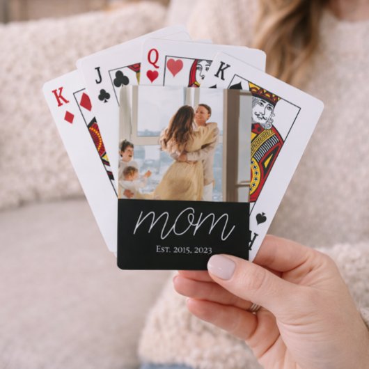 Mom Established Script Black Photo トランプ