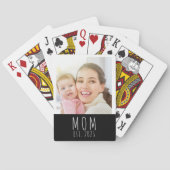 Mom Established Script Black Photo  トランプ (裏面)