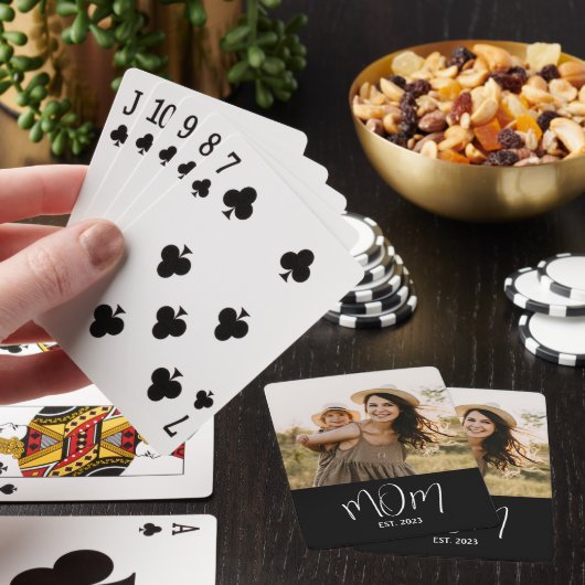 Mom Established Script Black Photo トランプ (インサイチュ)