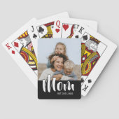 Mom Established Script Black Photo トランプ (裏面)