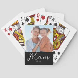 Mom Established Script Black Photo  トランプ