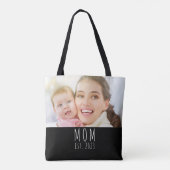Mom Established Script Black Photo トートバッグ (裏面)