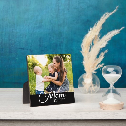 Mom Established Script Black Photo  フォトプラーク (インサイチュ)