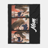 Mom Established Script Black Photo フリースブランケット (正面)