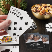 Mom Established Script Black Photo Poker Cards トランプ (インサイチュ)