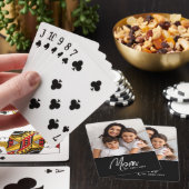 Mom Established Script Black Photo Poker Cards トランプ (インサイチュ)