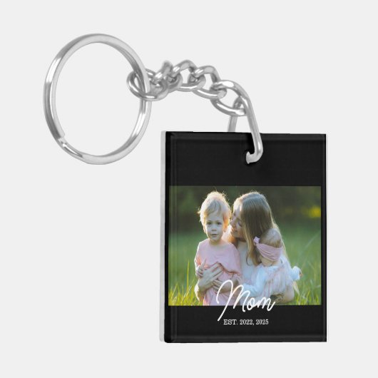 Mom Established Script Photo キーホルダー (正面左)