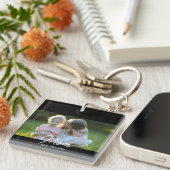 Mom Established Script Photo キーホルダー (正面右)