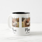 Mom Established Script Photo ツートーンマグカップ (正面左)