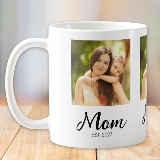 Mom Established Script Photo Coffee Mug コーヒーマグカップ