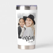 Mom Established Script Photo Gift 保温保冷タンブラー (正面)