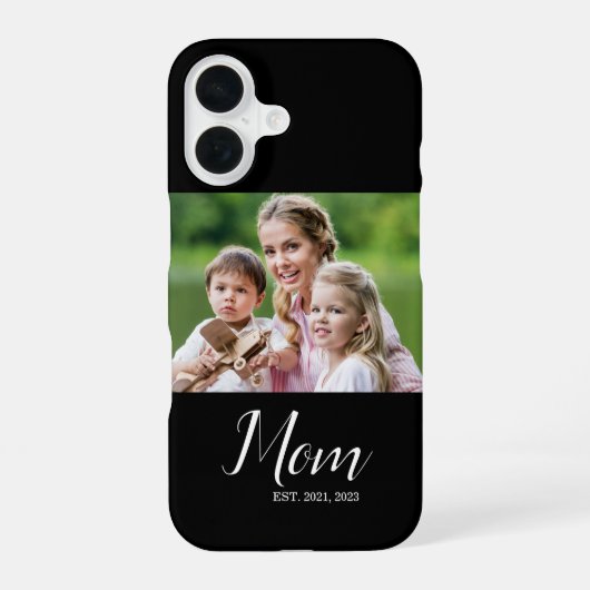Mom Established Script Photo iPhone 16ケース (裏面)