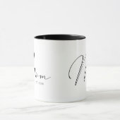 Mom Established Script White 新米ママ マグカップ (中央)