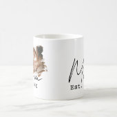 Mom Established Simple Script カスタムフォト コーヒーマグカップ (中央)