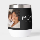 Mom Established Typography Black Photo (背面)