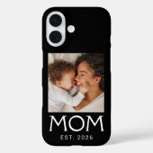 Mom Established Typography Photo Black Case-Mate iPhoneケース (裏面)