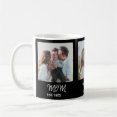 Mom Established, White Script, 3-Photo Coffee Mug コーヒーマグカップ (左)