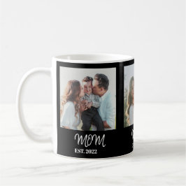 Mom Established, White Script, 3-Photo Coffee Mug コーヒーマグカップ