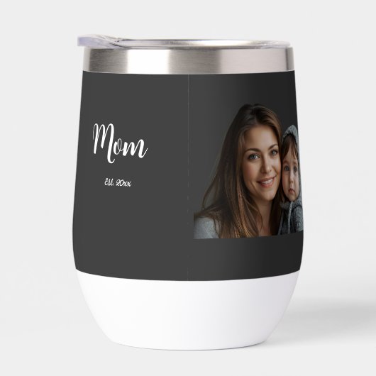 Mom Established Year Black Modern Script  (右面)