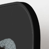 Mom Established Year Black Modern Script ピックルボールラケット (左詳細)