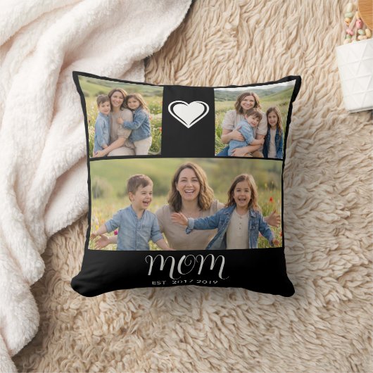 Mom EstablishedScript Black 3 Photo クッション (ブランケット)