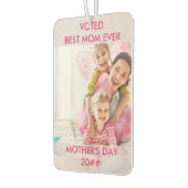 Mom Ever最高のに投票カスタム- Year - Two Photo カーエアーフレッシュナー (左)