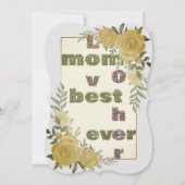 Mom Ever最高の – マザーズデイパーソナライズされたカードウィット (正面)