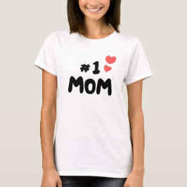 Mom Ever最高の - #1かわいいハートのママ Tシャツ