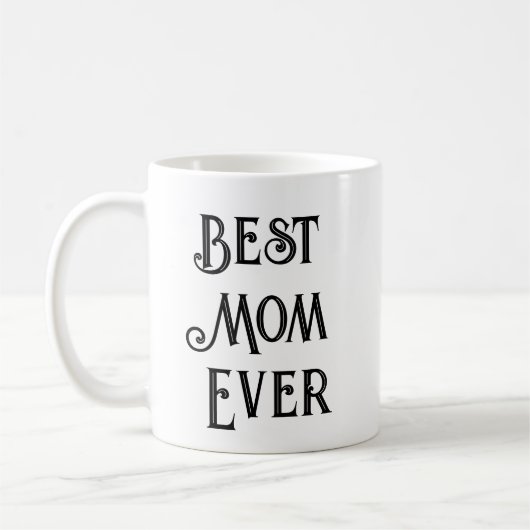 Mom Ever最高の Photo Mag -名前をカスタムする母の日 コーヒーマグカップ (左)