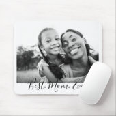 Mom Ever 最高の Black and White Script Photo マウスパッド (マウス)