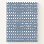 Mom Ever 最高の Blueハート写真 ノートブック (裏面)