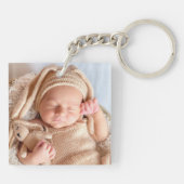 Mom Ever 最高の Blue Boho Rainbow写真 キーホルダー (裏面)