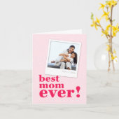 Mom Ever 最高の Instant Photo Mother's Dayカード カード (黄色い花)