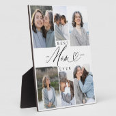 Mom Ever 最高の Momスクリプトハート写真コラージュ フォトプラーク (側面)