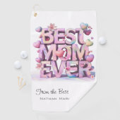 *~ MOM EVER 最高の Mother Dayハート花AP72 ゴルフタオル (インサイチュ)