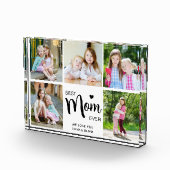 Mom Ever 最高の Mothers Day白黒フォトブロック フォトブロック (右)